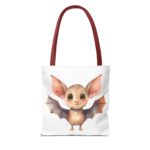 Adorable Bat Tote Bag, Cute Animal Lover Gift, Halloween Accessory, Eco-Friendly Shopping Bag, Whimsical Bat Design - Image 6