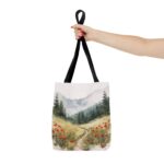 Nature-Inspired Tote Bag, Floral Canvas Bag, Eco-Friendly Shopping Tote, Perfect Gift for Nature Lovers, Everyday Use, Outdoor Adventures - Image 4