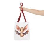 Adorable Bat Tote Bag, Cute Animal Lover Gift, Halloween Accessory, Eco-Friendly Shopping Bag, Whimsical Bat Design - Image 8