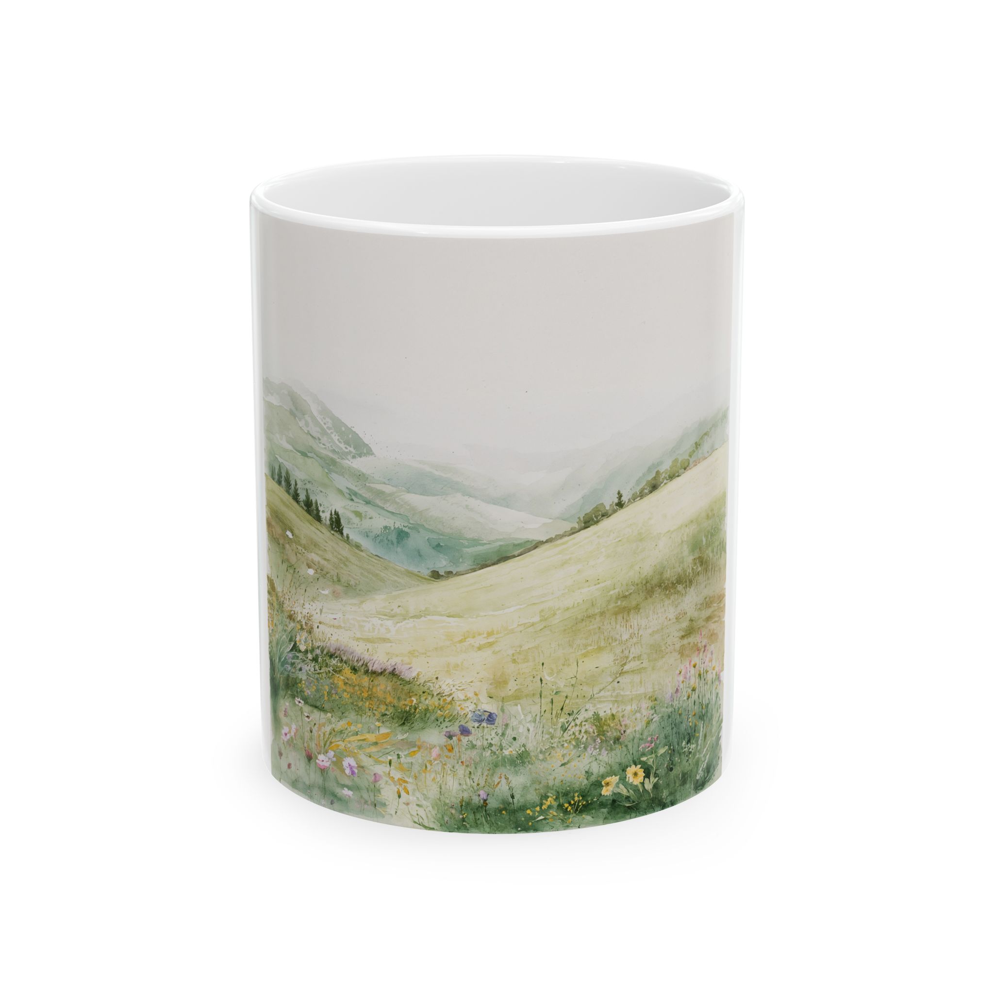 15586428202323944562_2048.jpeg Scenic Landscape Ceramic Mug - Perfect for Nature Lovers, Gift for Tea & Coffee Drinkers, Home Decor, Birthday, Customizable - Image 1