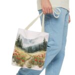 Nature-Inspired Tote Bag, Floral Canvas Bag, Eco-Friendly Shopping Tote, Perfect Gift for Nature Lovers, Everyday Use, Outdoor Adventures - Image 15