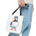 Puffin Tote Bag - Cute Animal Eco-Friendly Shopping Bag, Beach, Gift for Bird Lovers, Reusable Grocery Bag, Summer accessory - Image 3