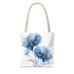 Elegant Floral Tote Bag | Stylish Blue Watercolor Design | Perfect for Shopping, Gifts, Beach, Travel, or Everyday Use - Image 14
