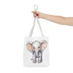 Cute Elephant Tote Bag, Eco-Friendly Bag, Animal Lover Gift, Baby Shower Present, Grocery Tote, AOP Design - Image 12