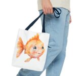 Whimsical Goldfish Tote Bag - Cute Fish Bag, Beach Tote, Eco-Friendly Shopping Bag, Fish Lover Gift, Fun Canvas Bag - Image 19