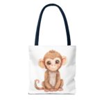Adorable Monkey Tote Bag, Cute Animals Shopping Bag, Gift for Animal Lovers, Eco-friendly Tote, Fun Everyday Use - Image 18