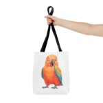 Colorful Parrot Tote Bag - Vibrant Beach Bag, Fun Shopping Tote, Gift for Bird Lovers, Eco-Friendly Accessory, Summer Vibes - Image 4