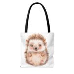 Adorable Hedgehog Tote Bag, Cute Animal Bag, Gift for Hedgehog Lovers, Eco-Friendly Shopping Tote, Fun Bag for Kids & Adults - Image 2