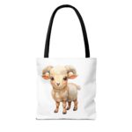 Adorable Sheep Tote Bag - Cute Animal Design, Perfect for Everyday Use, Gift for Animal Lovers, Eco-Friendly Shopping, Stylish Storage - Image 2