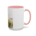 Watercolor Floral Mug – Ceramic Coffee Cup with Colored Handle, 11oz / 15oz - Image 10