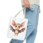 Adorable Bat Tote Bag, Cute Animal Lover Gift, Halloween Accessory, Eco-Friendly Shopping Bag, Whimsical Bat Design - Image 15
