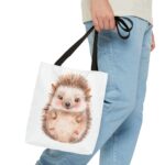 Adorable Hedgehog Tote Bag, Cute Animal Bag, Gift for Hedgehog Lovers, Eco-Friendly Shopping Tote, Fun Bag for Kids & Adults - Image 3