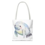Cute Manatee Tote Bag, Eco-Friendly Shopping Bag, Beach Bag, Gift for Animal Lovers, Reusable Grocery Tote, Cute Pet Lover Accessory - Image 10