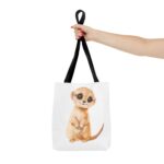 Cute Meerkat Tote Bag - Animal Lover Gift, Reusable Shopping Bag, Eco-Friendly Tote, Adorable Animal Art, Everyday Use - Image 4