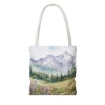 Mountain Landscape Tote Bag - Nature Lover Gift, Eco-Friendly Carryall, Travel Bag, Hiking Accessory, Boho Style - Image 10
