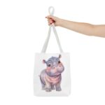 Cute Hippo Tote Bag: Perfect for Shopping, Beach, Gifts, Animal Lovers, Eco-Friendly - Image 12