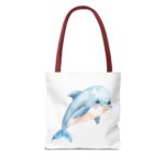 Whimsical Dolphin Tote Bag, Beach Bag, Eco-Friendly Shopping Tote, Animal Lover Gift, Summer Accessory - Image 6