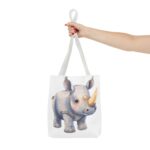 Adorable Rhino Tote Bag - Kid's Accessory, Eco-Friendly Gift, Animal Lover Tote, Fun For Birthdays, Everyday Carry - Image 12
