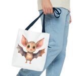 Adorable Bat Tote Bag, Cute Animal Lover Gift, Halloween Accessory, Eco-Friendly Shopping Bag, Whimsical Bat Design - Image 19