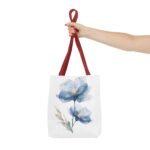 Floral Tote Bag, AOP, Boho Chic, Everyday Carry, Gift for Her, Shopping Bag, Beach Bag, Mother's Day, Spring Style, Eco-Friendly - Image 8