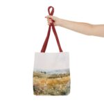 Watercolor Landscape Tote Bag, Floral Field Bag, Eco-Friendly Shopping Tote, Summer Picnic Essential, Gift for Nature Lovers - Image 8