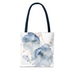 Blue Floral Tote Bag, Watercolor Flower Shopper, Eco-Friendly Carryall, Everyday Use, Gift for Her, Spring, Summer Essentials - Image 18
