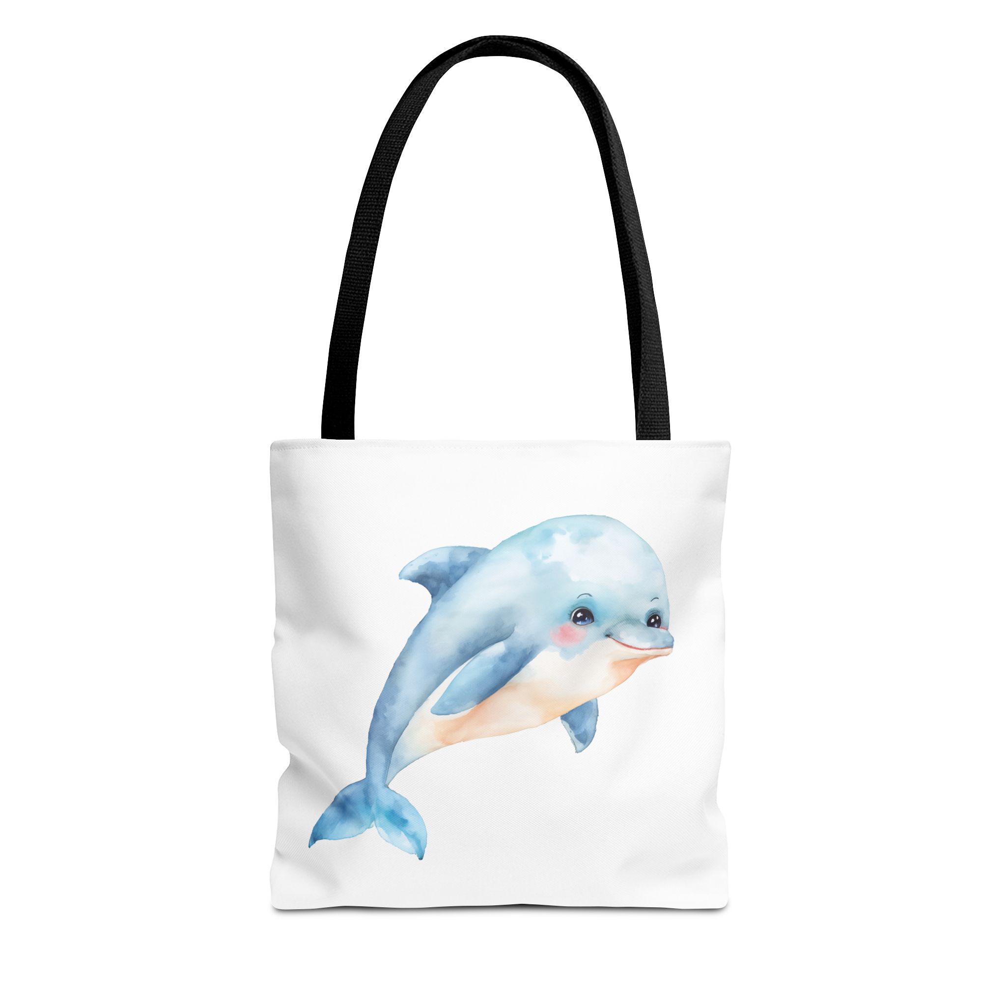 18241988399316962689_2048.jpeg Whimsical Dolphin Tote Bag, Beach Bag, Eco-Friendly Shopping Tote, Animal Lover Gift, Summer Accessory - Image 1