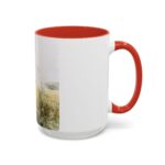 Watercolor Floral Mug – Ceramic Coffee Cup with Colored Handle, 11oz / 15oz - Image 14
