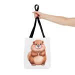 Cute Beaver Tote Bag, Animal Lover Gift, Eco-Friendly Shopping Bag, Cute Design, Funny Cartoon Tote - Image 4