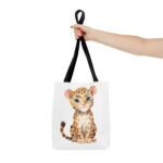 Cute Leopard Tote Bag, Stylish Shopping Bag, Animal Lover Gift, Eco-Friendly Tote, Kids' Accessories, Pet Carry Bag - Image 4