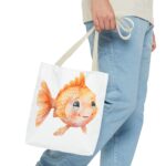 Whimsical Goldfish Tote Bag - Cute Fish Bag, Beach Tote, Eco-Friendly Shopping Bag, Fish Lover Gift, Fun Canvas Bag - Image 15