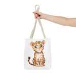 Cute Leopard Tote Bag, Stylish Shopping Bag, Animal Lover Gift, Eco-Friendly Tote, Kids' Accessories, Pet Carry Bag - Image 16