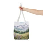 Mountain Landscape Tote Bag - Nature Lover Gift, Eco-Friendly Carryall, Travel Bag, Hiking Accessory, Boho Style - Image 12