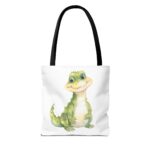 Cute Dinosaur Tote Bag | Eco-Friendly Shopping, Kids' Gift, Beach Bag, Animal Lover, Whimsical Art - Image 2