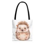 Adorable Hedgehog Tote Bag, Cute Animal Bag, Gift for Hedgehog Lovers, Eco-Friendly Shopping Tote, Fun Bag for Kids & Adults