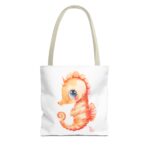 Seahorse Art Tote Bag, Cute Beach Bag, Sea Life Lover Gift, Summertime Accessory, Eco-Friendly Shopping Tote, Unique Ocean Design - Image 13