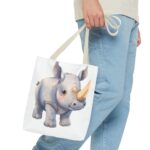 Adorable Rhino Tote Bag - Kid's Accessory, Eco-Friendly Gift, Animal Lover Tote, Fun For Birthdays, Everyday Carry - Image 15