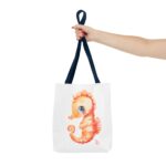 Seahorse Art Tote Bag, Cute Beach Bag, Sea Life Lover Gift, Summertime Accessory, Eco-Friendly Shopping Tote, Unique Ocean Design - Image 20