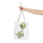 Adorable Dinosaur Tote Bag - Cute Dino AOP, Eco-Friendly Shopping, Kids' Gift, Everyday Use, Animal Lover Accessory - Image 12