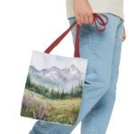 Mountain Landscape Tote Bag - Nature Lover Gift, Eco-Friendly Carryall, Travel Bag, Hiking Accessory, Boho Style - Image 7