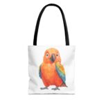 Colorful Parrot Tote Bag - Vibrant Beach Bag, Fun Shopping Tote, Gift for Bird Lovers, Eco-Friendly Accessory, Summer Vibes