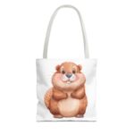Cute Beaver Tote Bag, Animal Lover Gift, Eco-Friendly Shopping Bag, Cute Design, Funny Cartoon Tote - Image 9