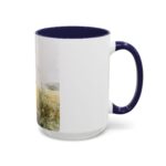 Watercolor Floral Mug – Ceramic Coffee Cup with Colored Handle, 11oz / 15oz - Image 6