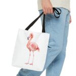 Stylish Flamingo Tote Bag, Beach Bag, Eco-Friendly Shopper, Summer Essentials, Gifts for Her - Image 3