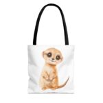 Cute Meerkat Tote Bag - Animal Lover Gift, Reusable Shopping Bag, Eco-Friendly Tote, Adorable Animal Art, Everyday Use