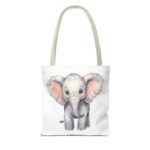 Cute Elephant Tote Bag, Eco-Friendly Bag, Animal Lover Gift, Baby Shower Present, Grocery Tote, AOP Design - Image 14