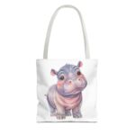 Cute Hippo Tote Bag: Perfect for Shopping, Beach, Gifts, Animal Lovers, Eco-Friendly - Image 9