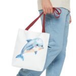 Whimsical Dolphin Tote Bag, Beach Bag, Eco-Friendly Shopping Tote, Animal Lover Gift, Summer Accessory - Image 7
