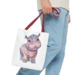 Cute Hippo Tote Bag: Perfect for Shopping, Beach, Gifts, Animal Lovers, Eco-Friendly - Image 7