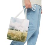 Stylish AOP Tote Bag, Perfect for Beach Days, Shopping, Gym, Gift for Her, Eco-Friendly, Floral and Abstract Design - Image 11
